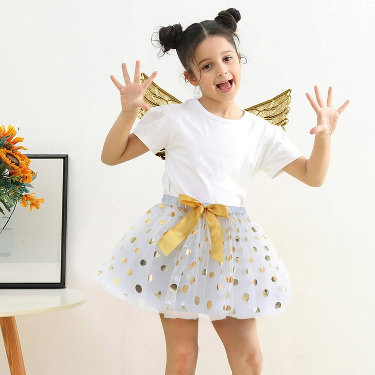 JUMESG Ballet Skirts for Girls Pull On Toddler Tutu Sequin Skirt Sparky Tutus Glitter Skirt Princess Ballet Tulle Dance Skirt Kids White M Walmart