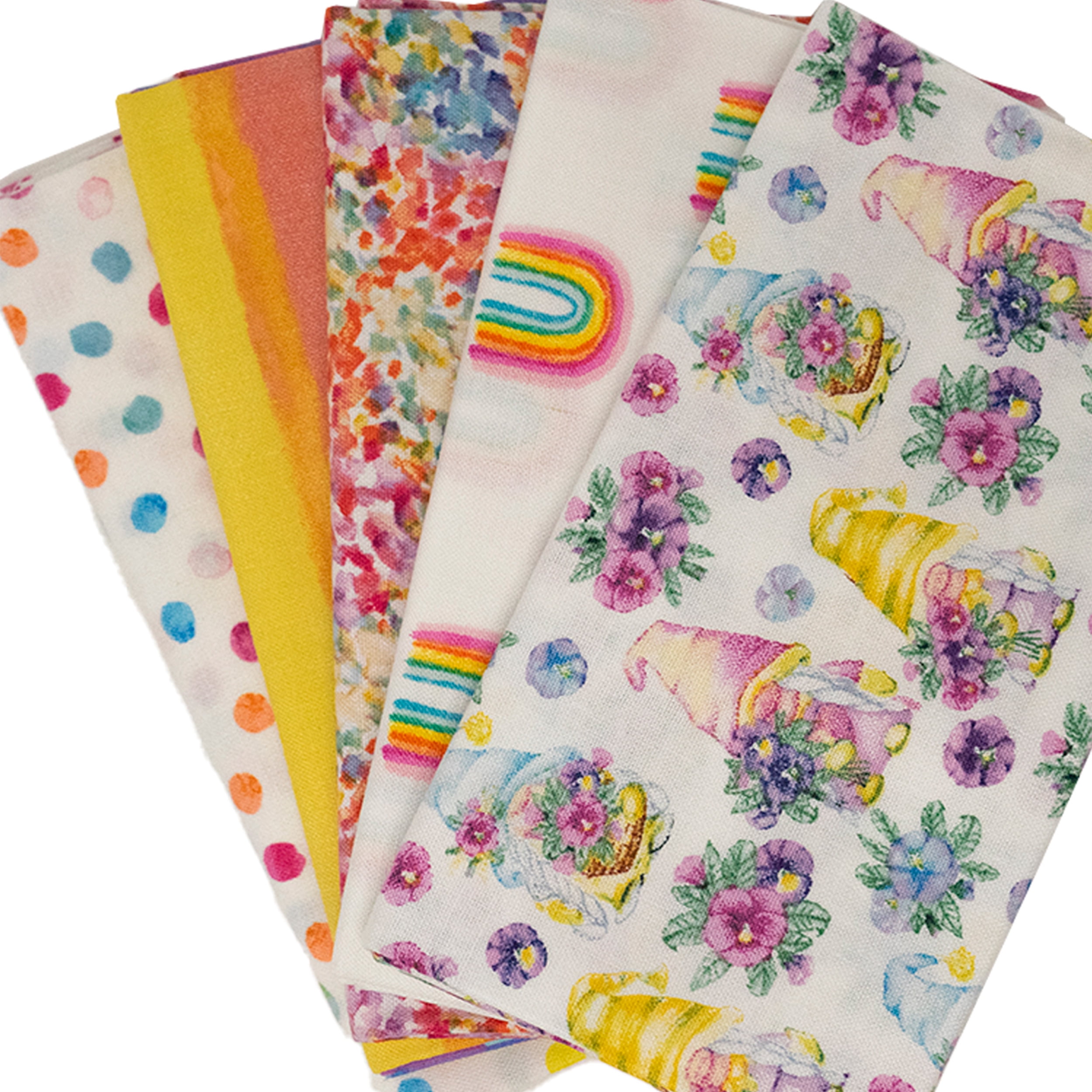 Singer, 100% Cotton, Spring Pastel 5Pc Bundle