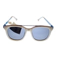 thumbnail image 4 of Fila Mens Soft Square White Blue Top Bar Sunglass , Solid Smoke Lens SF9335 06VC, 4 of 6