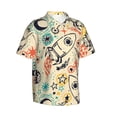 thumbnail image 3 of Xecao Rockets print Hawaiian shirt - a stylish short-sleeve button-down for men, perfect for casual beach and tropical outings., 3 of 9