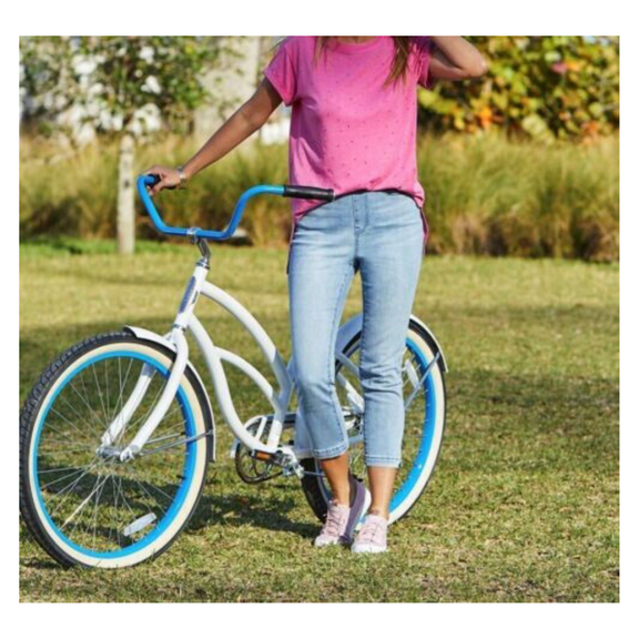 DG2 by Diane Gilman New Classic Stretch Split Hem Pull-On Capri ( Chamber , ST)