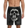 thumbnail image 1 of Fotbe Black White Hat Skull Pantalones Cortos de Pijama para Hombre, Ropa de Dormir, Pantalones de Pijama Cortos para Hombre-Medium, 1 of 6