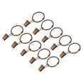 thumbnail image 1 of Unique Bargains Curtain Rings with Clips, 36pack Drapery Curtain Clip Rings, 1 Inch Curtain Clip Rings Hooks (Copper), 1 of 5