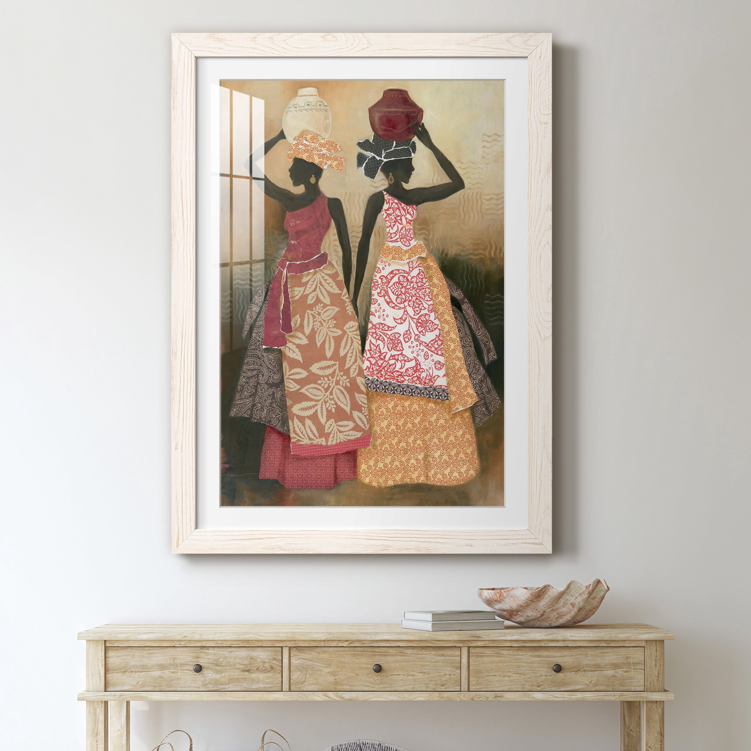Village Women II - Premium Framed Print - Distressed Barnwood Frame - Ready to Hang