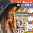 thumbnail image 4 of 40oz Pitbull Dog Tumbler with Handle and Straw, Funny Stainless Steel Insulated Cup with Lid and Straw, Travel Coffee Mug Water Bottle, Birthday Mothers Day Gifts for Women Men Animal Lovers, 4 of 6