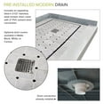 thumbnail image 3 of Transolid FPT6032C-SW 60-in x 32-in Pre-Tiled Shower Base with Center Drain in White Square, 3 of 5