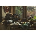 thumbnail image 2 of Carl Bloch 18x14 Gold Ornate Wood Frame and Double Matted Museum Art Print Titled - Still Life with Fish (1878), 2 of 4