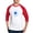Red/White, variant on - Evil Eye, Spiritual Symbol Of Protection, Greek Cu - Cotton Baseball Jersey, 3/4 Raglan Sleeve Shirt