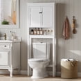 thumbnail image 2 of HOMCOM Over the Toilet Storage Cabinet, 3-Tier Washing Machine Cabinet, 2 of 10