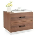 thumbnail image 1 of Gymax Table de Chevet Table d'Appoint avec 2 Tiroirs pour Chambre Salon, 1 of 7