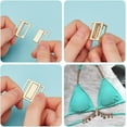 thumbnail image 4 of 1set 12 Sets 3 Colors Front Closing Bikini Clasp Clicker Closure 1 Inch Square Bra Closure Bikini Hook Closure Garment Clasps Bra Buckle for Sewing Lingerie Swimsuit Golden/Platinum/Gunmetal, 4 of 6