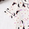 thumbnail image 5 of Bobifish Toddler Girls Sets 2PC Halloween Cartoon Print PJS Short Sleeve Collared Button Down Top+Shorts Kids Girls Homewear, 5 of 9
