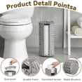 thumbnail image 2 of Toilet Paper Storage with Lid, Toilet Paper Holder Stand with Storage, Woven Basket for 3 Mega Rolls, Decorative Tissue Holder for Bathroom, Gray, 2 of 4