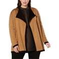 thumbnail image 1 of Anne Klein Womens Colorblock Drape Cardigan Sweater, Beige, Plus Size, 0X, 1 of 1