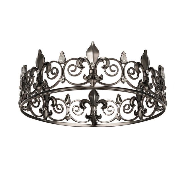 Coronas de rey doradas para hombres y mujeres, corona de príncipe real de metal y tiaras para cumpleaños, fiesta de graduación, disfraz