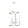 thumbnail image 2 of Hunter - Sunjai 4-light Brushed Nickel, Medium Size Pendant Light, Dimmable, Formal Style, Rectangle Shaped, for Bedrooms, Dining, Living Rooms - 19987, 2 of 6