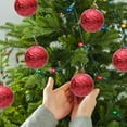 thumbnail image 5 of RBCKVXZ Vintage Christmas Balls Ornaments, 2.36"/60mm 6 PCS Christmas Tree Balls Pandent Shatterproof Christmas Decorations for Xmas Tree Holiday Party Wreath Home Decor, 5 of 6