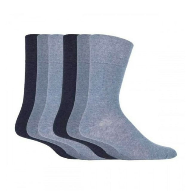 Gentle Grip - Chaussettes pour Hommes Bigfoot à Motif Nid d'Abeille, Riche en Coton, Lot de 6