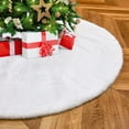 SoarDream White Tree Skirt 36 Inch Faux Fur Tree Skirts Plush Holiday