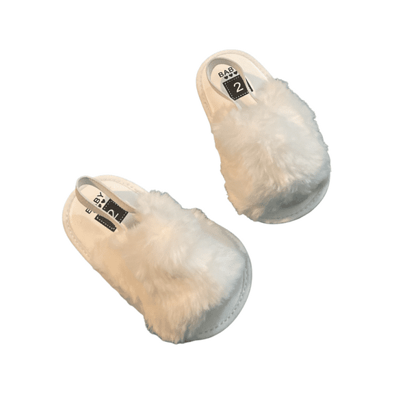 Furry Strapped Sandals