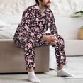 thumbnail image 7 of Balery Daisies Flowers Pattern Pajama Sets for Men Long Sleeve 2 Piece Sleepwear Loungewear Sets Soft PJ's with Pockets Long Sleeve Comfy Pj Sets-Large, 7 of 7