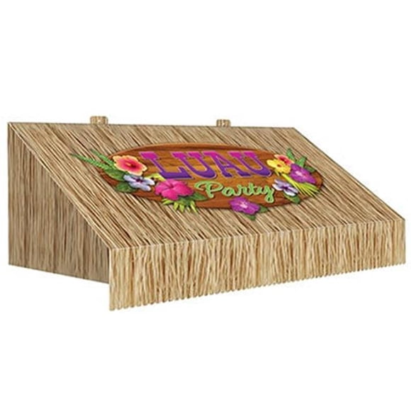 Beistle 53738 24.75 x 8.75 in. 3-D Tiki Bar Awning Wall Decoration - Pack of 6
