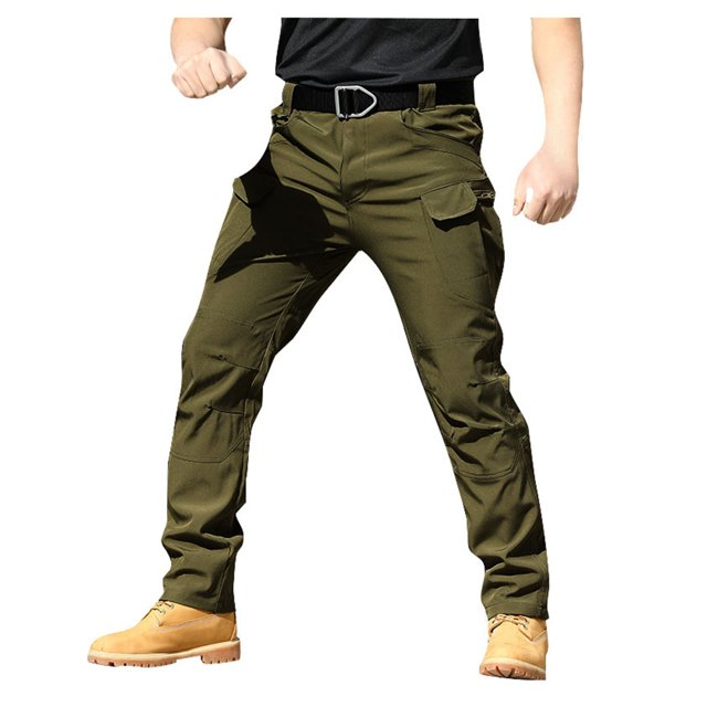 Pantalon Cargo pour Homme Coupe Décontractée Coupe Ajustée Jambe Droite Pantalon Décontracté pour Homme Pantalon de Travail Pantalon pour Homme avec Poches