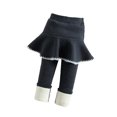 thumbnail image 2 of Esaierr Kids Baby Girls Winter Leggings with Skirts Black Leggings Kids Cotton Tights Baby Fleece Tights Thick Warm Skirt Pants for 1-7 Years, 2 of 8