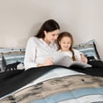 thumbnail image 5 of Homewish Safari Deer Bear Bedding Comforter Set,Graffiti Striped Twin Comforter Sets,Jungle Animal Bedding Set For Boys Teens,Super Cozy Room Decor Reversible,2 Pieces, 5 of 8