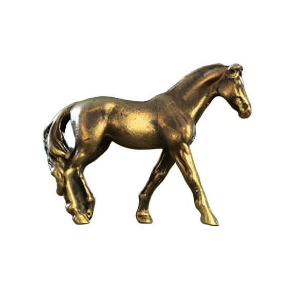 LAMIRO Golden Copper Horse Figurine for Decor Symbolizing Success and Ideal for Home Office Desk