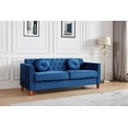 thumbnail image 2 of US Pride Furniture Gerame 79.5'' Velvet Square Arm Sofa, Blue, 2 of 5