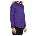 thumbnail image 4 of Womens Long Sleeve Easy Care Cotton/Polyester Shirt Purple/Light Stone 6XL, 4 of 6