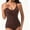 Coffee, variant on Womens Waist Trainer Shapewear Bodysuits- Tummy Control Slim Adjustable Waist Cincher Double Compression Corset Body Shaper Coffee Size 2XL