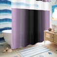 thumbnail image 5 of No Hook Shower Curtain, Purple Black Ombre Shower Curtains for Bathroom with See Through Top Window, Modern Gradient Abstract Art Waterproof & Washable Bath Curtain 66"x72", 5 of 9