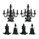 thumbnail image 4 of Juego de 6 portavelas de Halloween para decoración de fiestas, hogar, decoración de Halloween, adorno 3D, arreglo de mesa, portavelas, 4 of 8