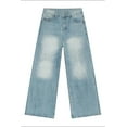 thumbnail image 5 of Men Wide Leg Jeans with Cats whisker Denim Casual Fit Versatile Everyday Trousers Durable Construction Daily Wear, 5 of 9