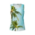 thumbnail image 4 of PAYOHTO Summer Tank Tops for Women Beautiful Coconut Palm Tree on Sky Workout Sleeveless Shirts, 4 of 8