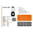 thumbnail image 5 of Licuadora American Xl 1017 7 Vel Vidrio Tritura Hielo negro 1, 5 of 5