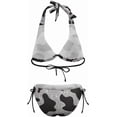 thumbnail image 6 of SKQIT Women's Cow Bikini Sets 2 Piece Bathing Suits Sexy Halter Bikini Swimsuits Side Tie Thong Bottom Swimwear, 6 of 7