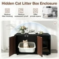 thumbnail image 6 of Costway Wooden Cat Litter Box Enclosure, Hidden Litter Box Furniture with Scratching Board Black, 6 of 10