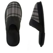 Df By Dearfoams Men's Plaid Scuff Slippe