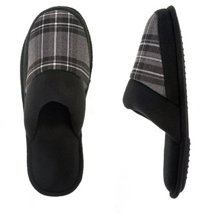 Df By Dearfoams Men's Plaid Scuff Slippe