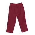 thumbnail image 6 of Petite Linen Pants for Women Plus Size Summer Lightweight Wide Leg Cropped Linen Pants Beach Vacation Trousers with Pockets, 6 of 7