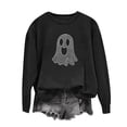 thumbnail image 4 of Jovrlynd Womens Halloween Sweatshirts Long Sleeve Crewneck Rhinestone Ghost Graphic Casual Fall Holiday Pullover Tops, S-2XL, 4 of 5