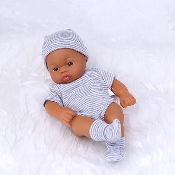 Fiudx Muñeca Bebé Recién Nacida, Material de Vinilo Suave, Características Realistas con Extremidades Ajustables, Accesorio de Fotografía, Gran Regalo para Fiestas, 7.87 Pulgadas, Incluye Chupete y J