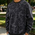 thumbnail image 2 of HOMADLES Mens Crewneck Sweatshirt Graphic Big and Tall Print Pullover Tops Stretch Soft Casual Sweatshirts Black Size 5XL, 2 of 9