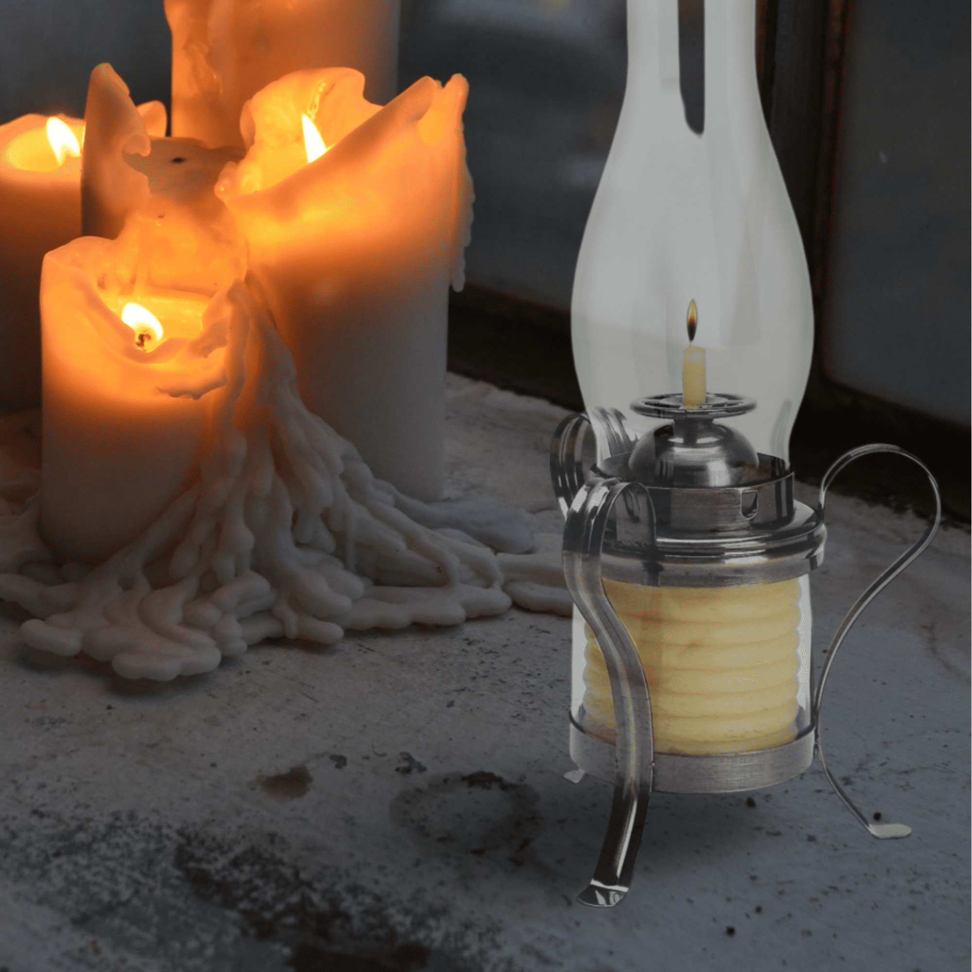 40-Hour Hurricane Lantern, Copper Beeswax w/ Cotton Wick - Walmart.com