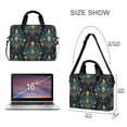thumbnail image 3 of FORMRS 16" Laptop Bag Carrying Sleeve Case with Handle Travel Shoulder Briefcase, Gold Peacock Pattern, 3 of 8