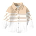 thumbnail image 6 of Riecok Basic Shirts for Girls Lapel Collared Striped Button up Blouse Long Sleeve Lightweight Basic Trendy Tops, 6 of 6