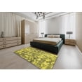 thumbnail image 4 of Ahgly Company Indoor Square Abstract Golden Brown Yellow Abstract Area Rugs, 7' Square, 4 of 6